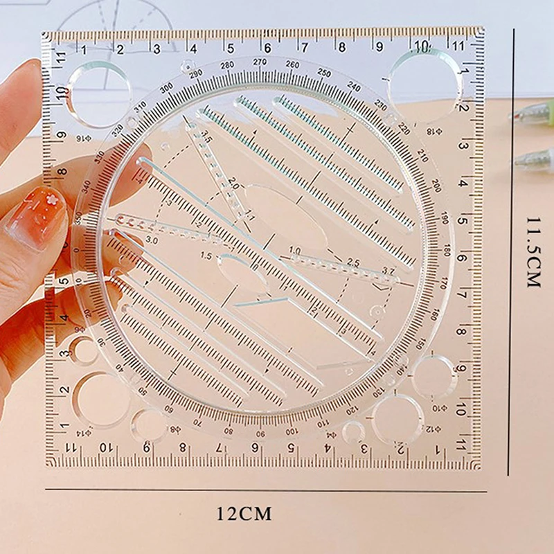

Angle Geometric Drawing Template Circle Maker Drawing Ruler Multifunctional