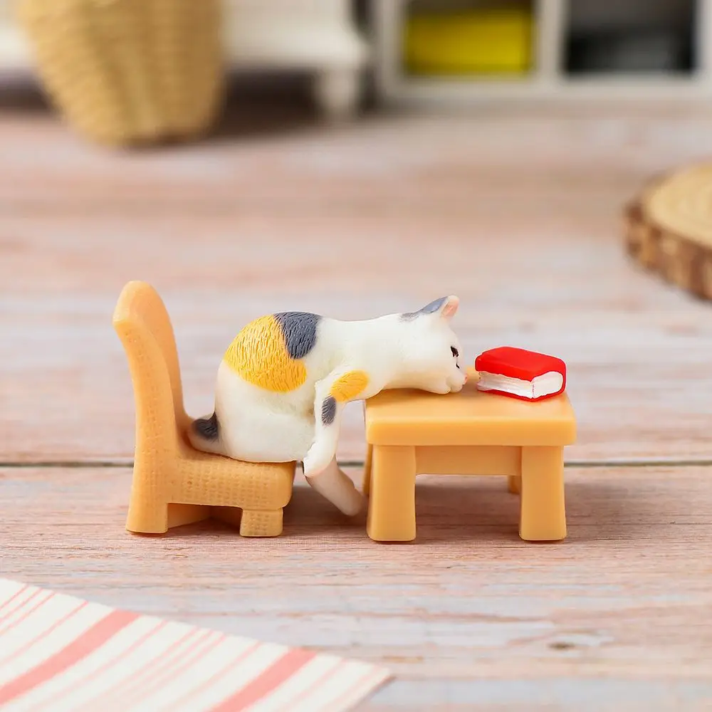 

Decorations Crafts Cartoon Resin Simulation Animal Cat Ornaments Micro Landscape
