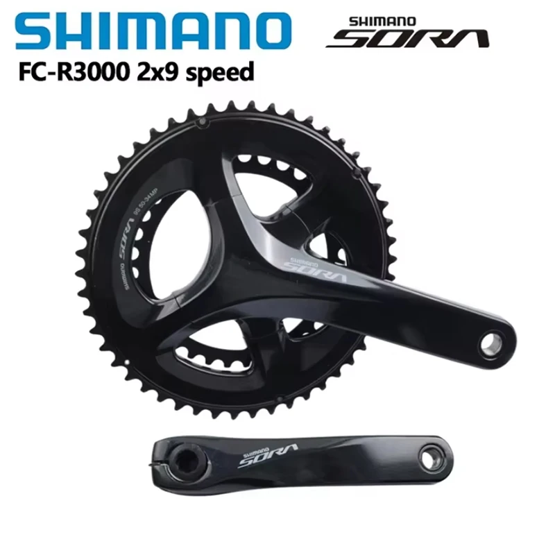 【美品】シマノクランク50-34　SORA 175mm シマノ SORA（ソラ）FC-R3000 クランクセット 50/34T（2x9S