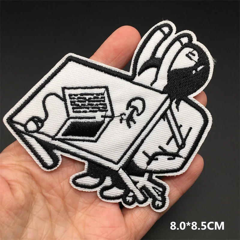Bestickt Patches für Kleidung Lustige Anime Kleidung Patches Nähen Kleidung Haken Punk und Cartoon Schädel Bügeln – Detail 8