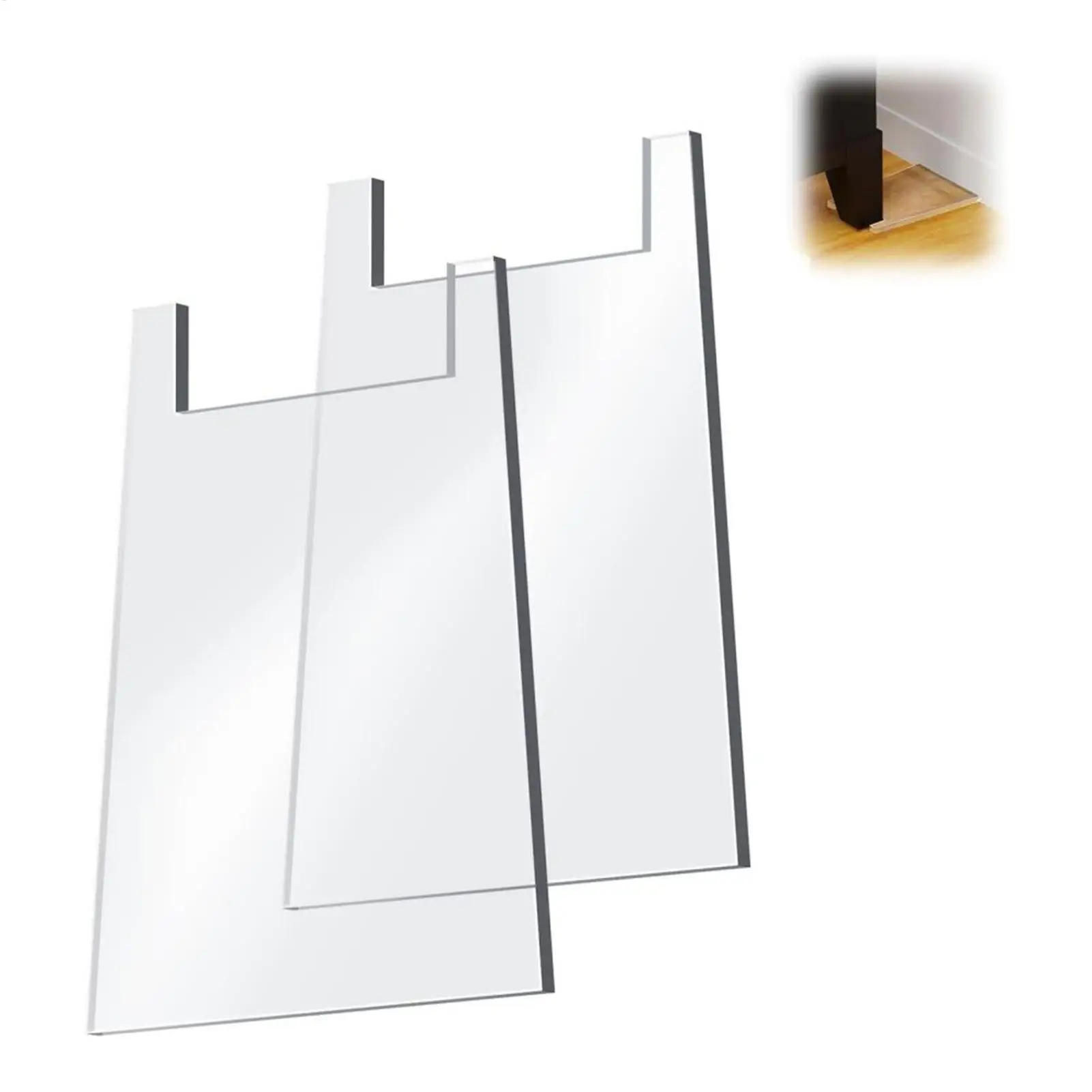 Furniture Wall Protectors 2 Pieces Clear Acrylic Bumper Bed Wall Bumper For Socket Sofa Bed Cabinet Apartment Home Hotel Floor