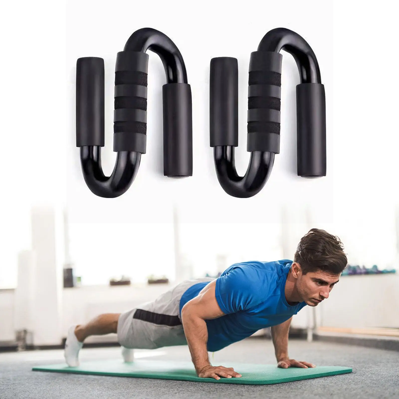 2Pcs Push up Bar Pushup Racks Planks Calisthenics Metal Foam Grips Push up Handles for Muscle Training Travel Home Workout