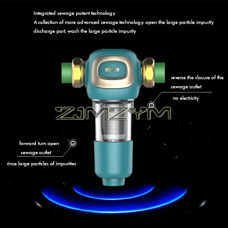 Spin Down Sediment Water Filter Whole House Automatic Cleaning Backwash Pre-filter 40&mu;m Filtration Precision Filter Purifier