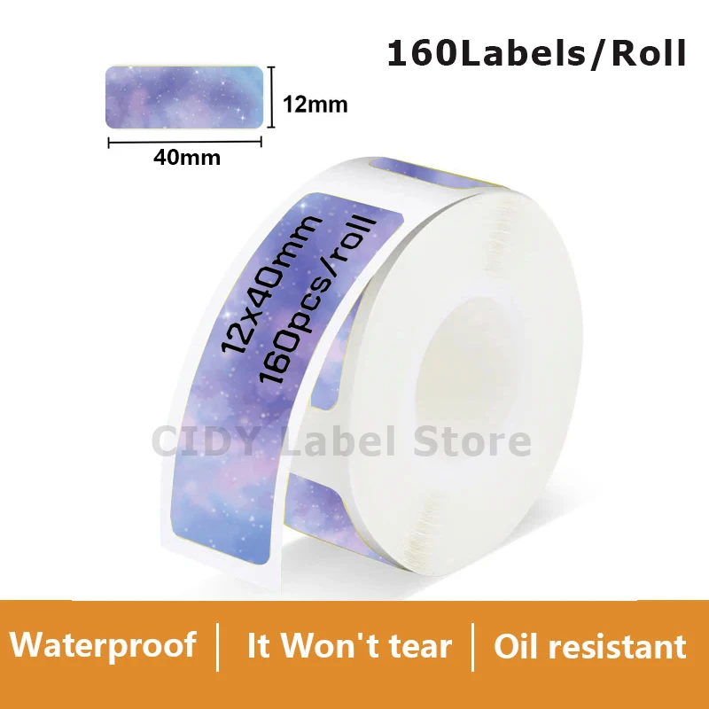 Adhesive Maker Paper for Name Stickers and Tags, 15mm x 7m Roll
