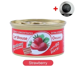 Luxury Car Aroma Diffuser - Elegant Wooden Fragrance Canister and Ornament (Strawberry)
