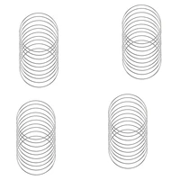 40 Pack 4 Inch Silver Dream Catcher Metal Rings Floral Hoops Wreath Macrame Creations Ring For Crafts DIY 1