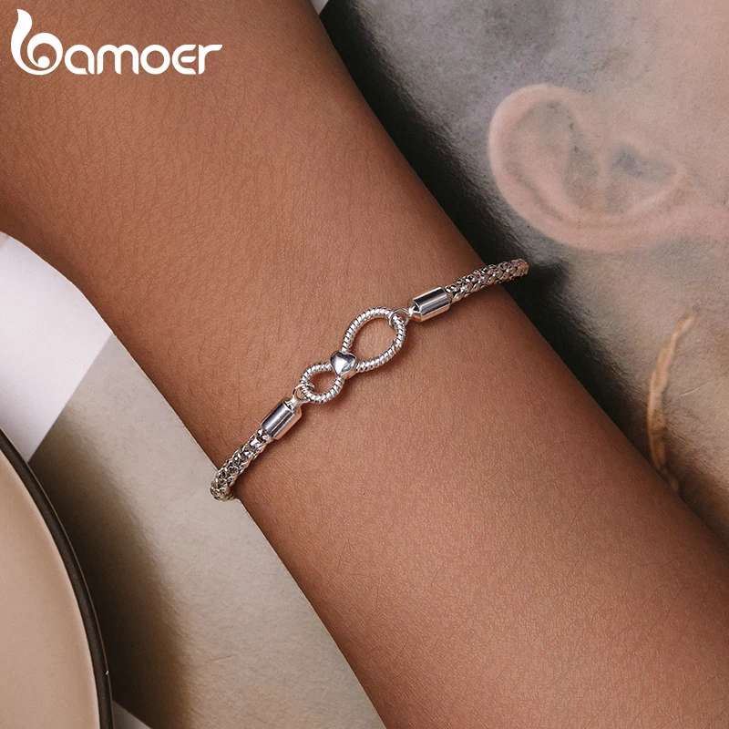 925 Sterling Silver Bracelet Women Gift Cubic Zirconia Heart Infinity Love  Bracelet Jewelry Gifts for Christmas Birthday Valentine's Day Bride Wife  Infinity Symbol