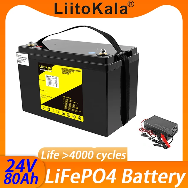 Liitokala 24v 80ah Lifepo4 Battery Lithium With 100a Bms For Inverter Solar  Panel Scooter Backup Power Boat Light 29.2v 10a - Battery Packs - AliExpress