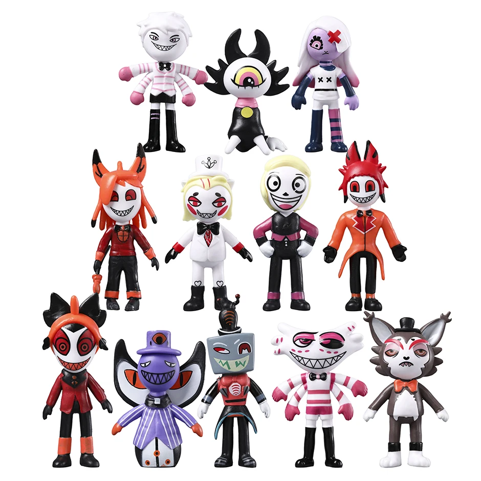 Hazbin Hotel PVC Figure Dolls Decoration Desktop Model Toys 12pcs