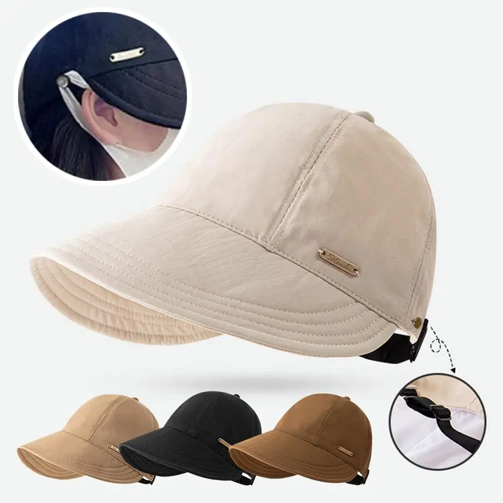 Polyester Sun Protection Hat Fisherman Cap Wide Brim Summer
