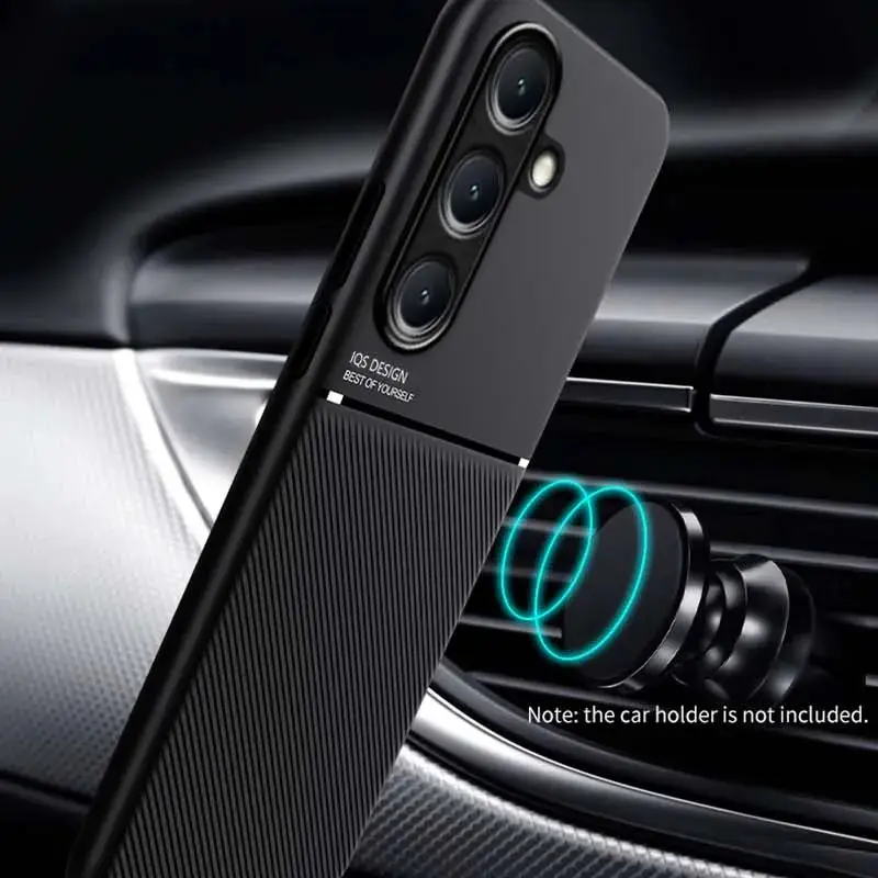 Deluxe Leather Magnetic Phone Case - Matte Anti-Slip Finish