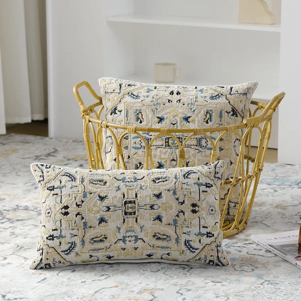 Vintage Cushion Cover Soft Chenille Luxury Retro Pillow