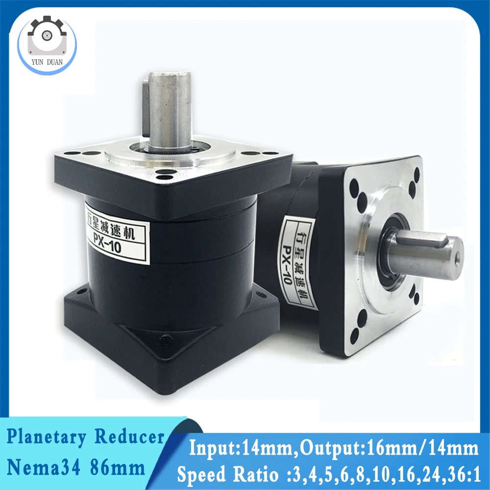 Caixa de Velocidades Redutor Stepper Motor Planetary Velocidade Reducer Nema34 86 mm Ratio 358101636216