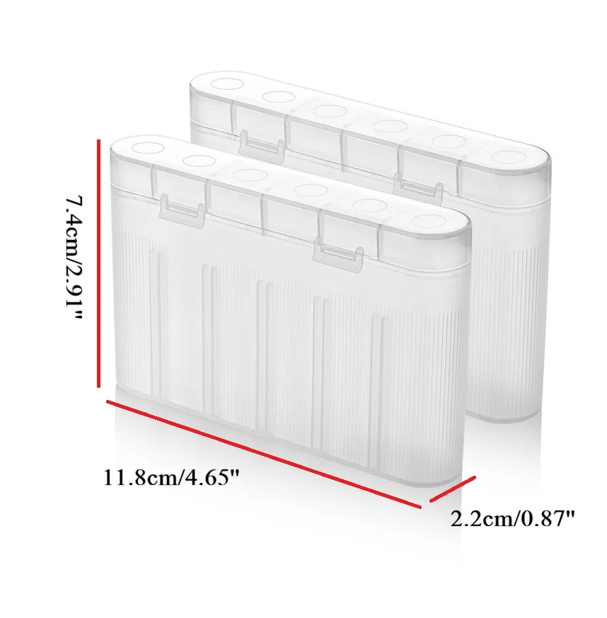 1/2Pcs 플라스틱 배터리 홀더 케이스 18650 보관 상자 휴대용 배터리 컨테이너 보호 커버 배터리 케이스