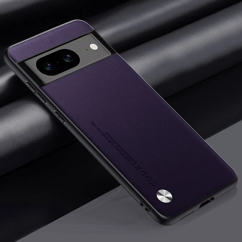 Premium PU Leather Shockproof Silicone Phone Case - Durable Back Cover