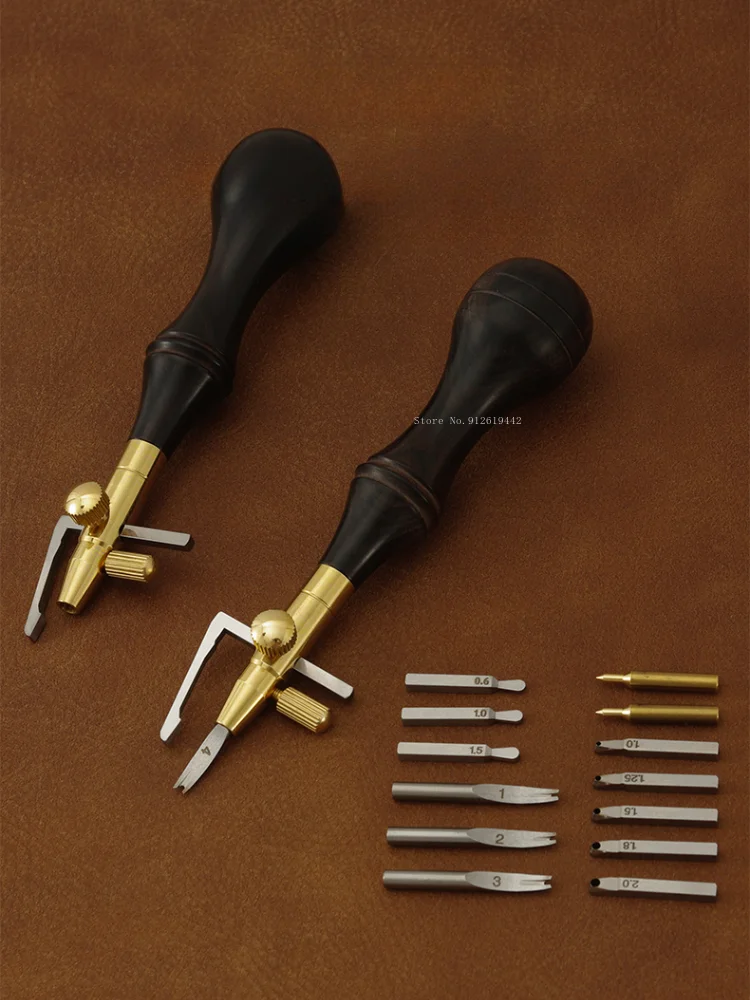 Adjustable Multi-functional Leather Edge Trencher DIY Handmade Leather Products Marking Dig Slot Trimming Edge Processing