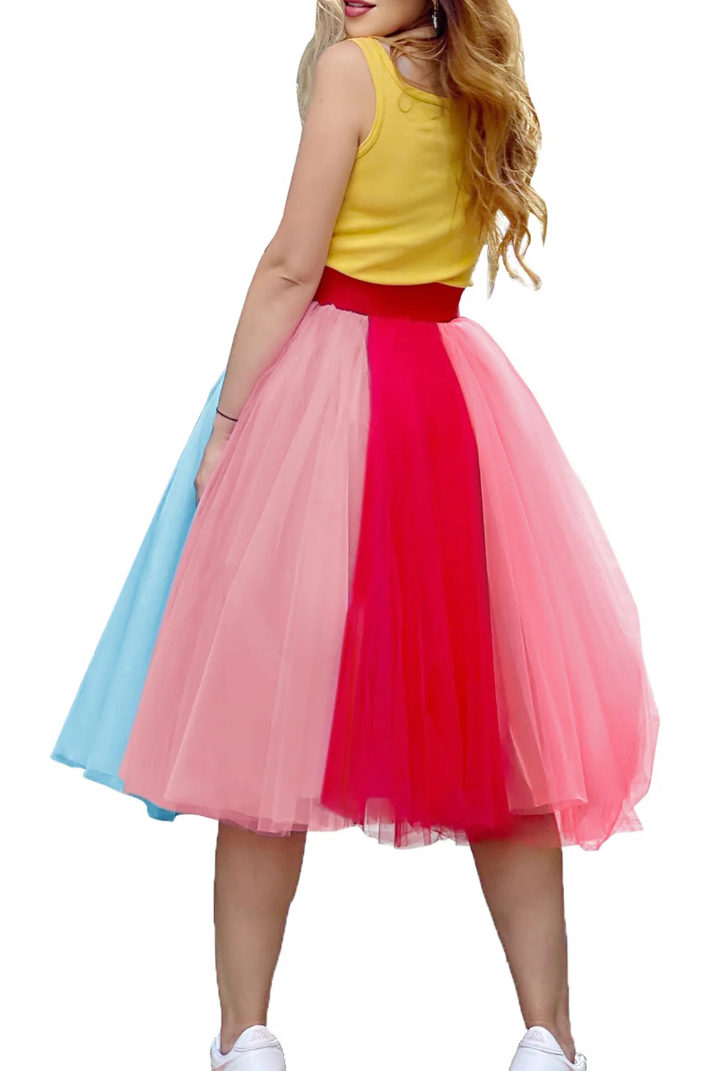 

MisShow Rainbow 4 Layers Tutu Skirt Short Puffy Soft Tulle Petticoat for Party Dance Ballet Costume Short Tutu Dress Underskirt