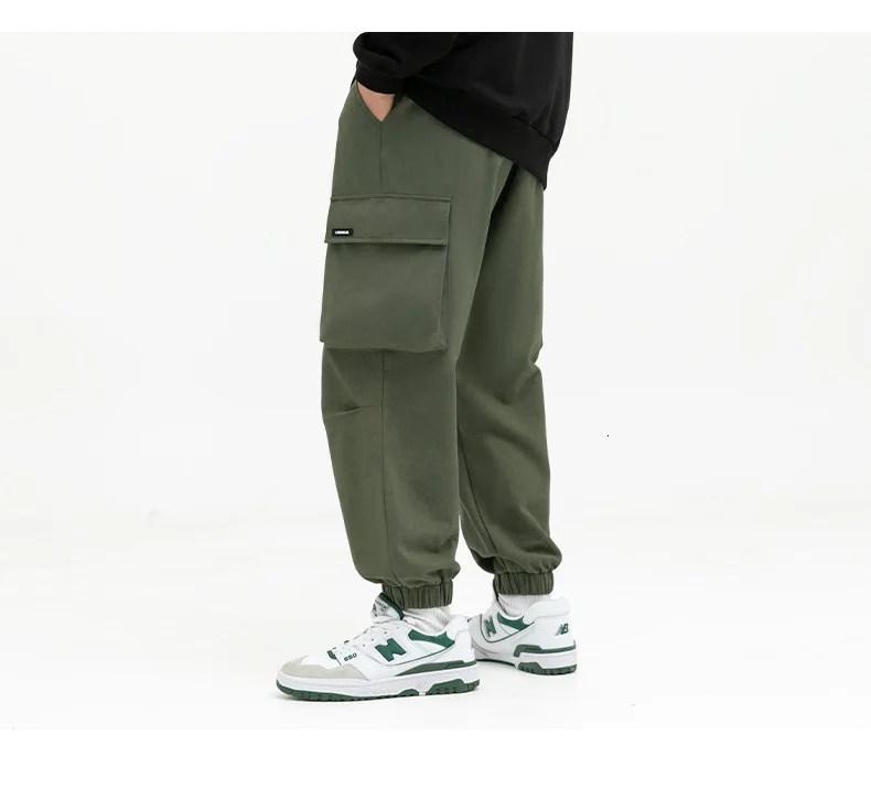 SYUHGFA 2022 Spring Large Pocket Men Cargo Pants Loose Jogger Pants Japanese Style Casual Male Trousers Hip Hop Streetwear cargo work pants