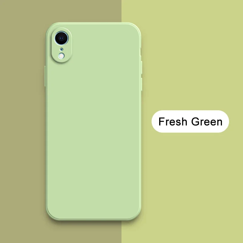 Premium Square Liquid Silicone Shockproof Phone Case with 360-Degree Camera Protection