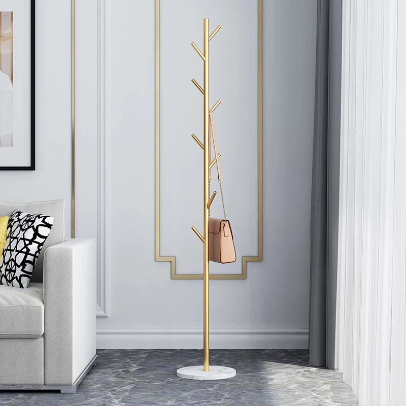 Marble Coat Rack Simple Clothes Drying Rack Floor-Standing Bedroom Popular Simple Modern Hanging Bag Clothes Home Category clothes rack