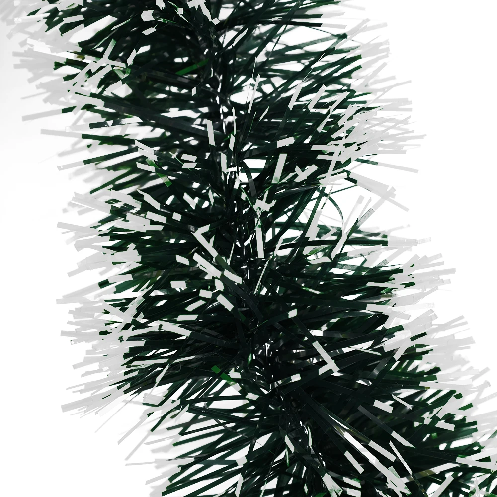 2M Christmas Tinsel Ribbons Green Cane Ribbon Garland Xmas Tree Hanging Pendent Ribbons Wreath Ornaments Party Home Decoration