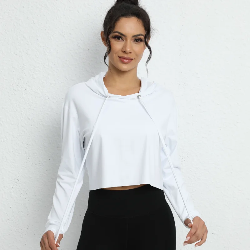 2023 Spring New Solid Crop Hoodie Korean Style Sweatshirt Spring Harajuku Casual Fashion Long Sleeve Women Pullovers Tops Blusas