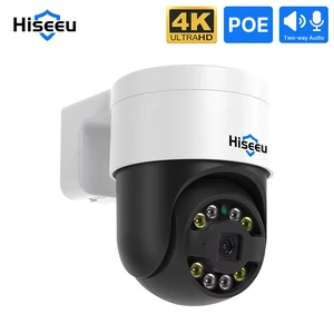 Hiseeu 4K 8MP POE PTZ IP камера 5X цифровой зум Распознавание лица Наружные камеры видеонаблюдения CCTV для Xmeye NVR ONVIF