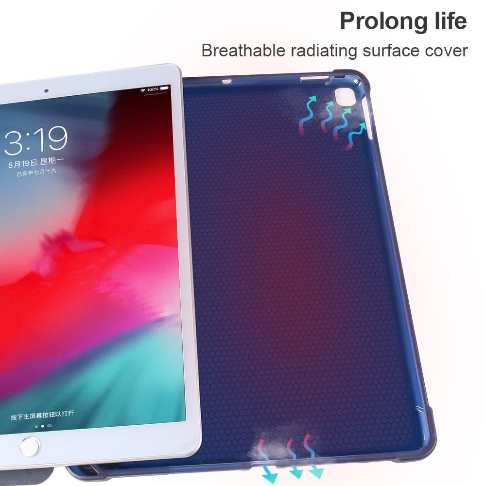 para ipad pro caso com suporte de lápis sono automático capa inteligente para ipad pro polegada caso