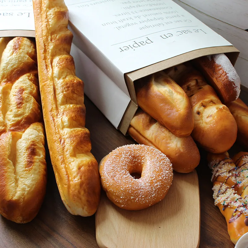 1PC Simulation Bread Baguette Food Model for Baking Shop Window Display Soft Fragrant Rebound Model Room Photography Props food model food photography props bread food model