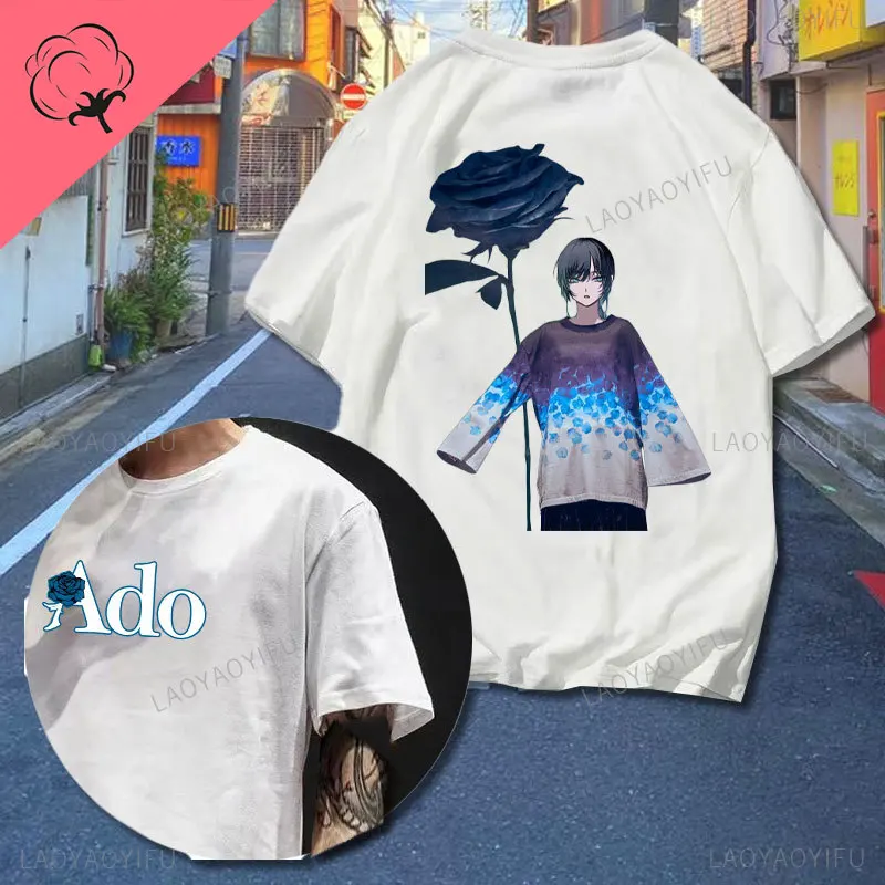 Hip-hop Ado Singer T-shirts Kyogen Album Merch Summer Women