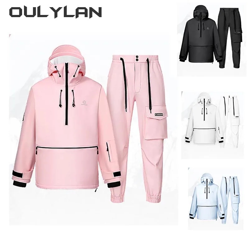 

Outdoor New Winter Ski Suit Women Snowboarding Jacket Men Thickened Warm Skiing Set Wind Proof Waterproof Snow Pants