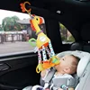 Soft Giraffe Zebra Animal Handbells Rattles Plush Infant Baby Development Handle Toys WIth Teether Baby Toy For Newborn Gifts 3