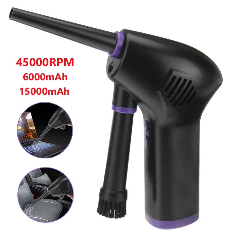 

Cordless Air Duster For Computer Keyboard PC Car Clean 45000 RPM USB Charging Portable Electric Dedusting Wireless Air Blower