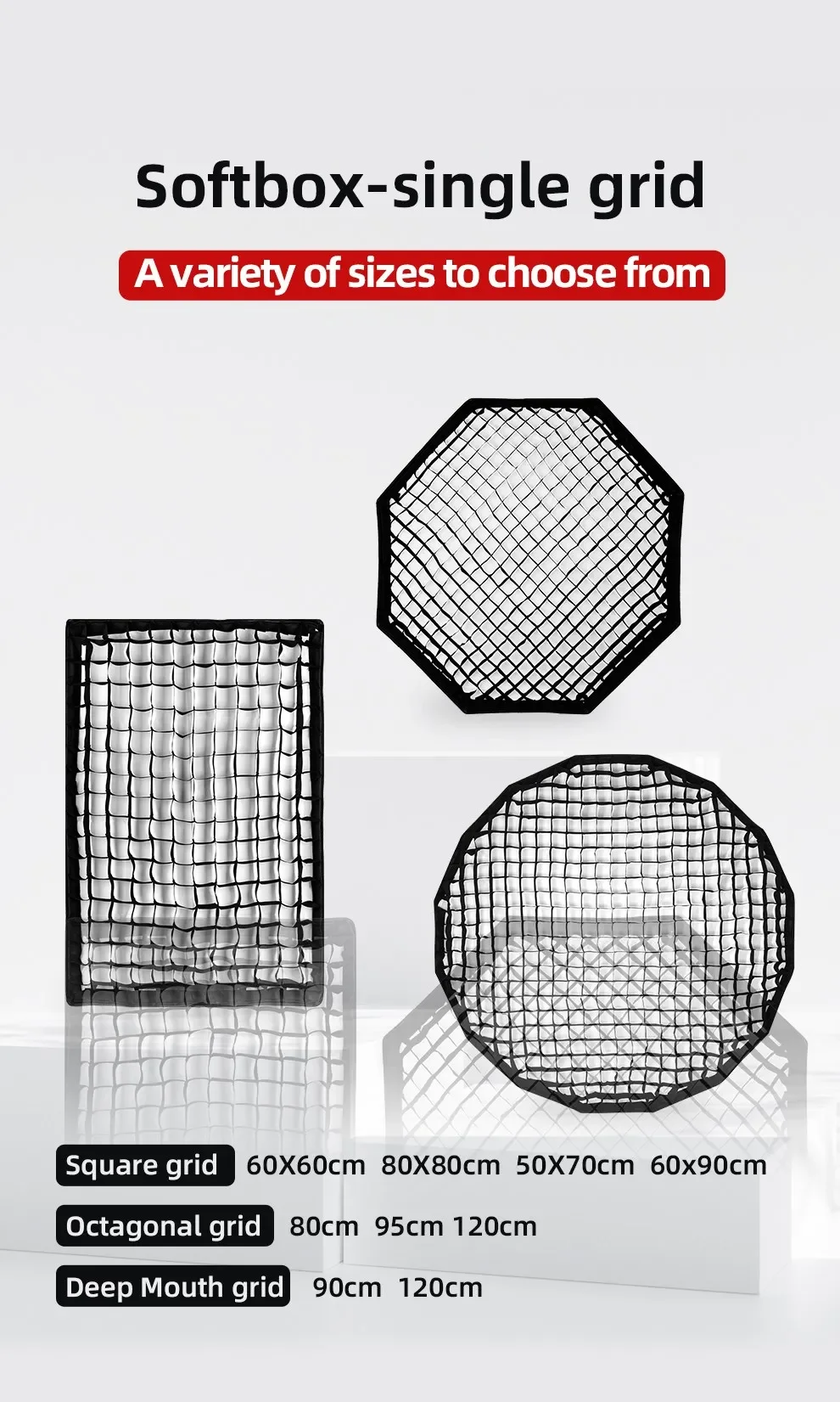 Description Picture 2 of itemGodox 60x90cm 70x100cm 80x120cm Photo Studio Honeycomb Grid for Godox Strobe Flash Light Square Umbrella Softbox (Grid Only)