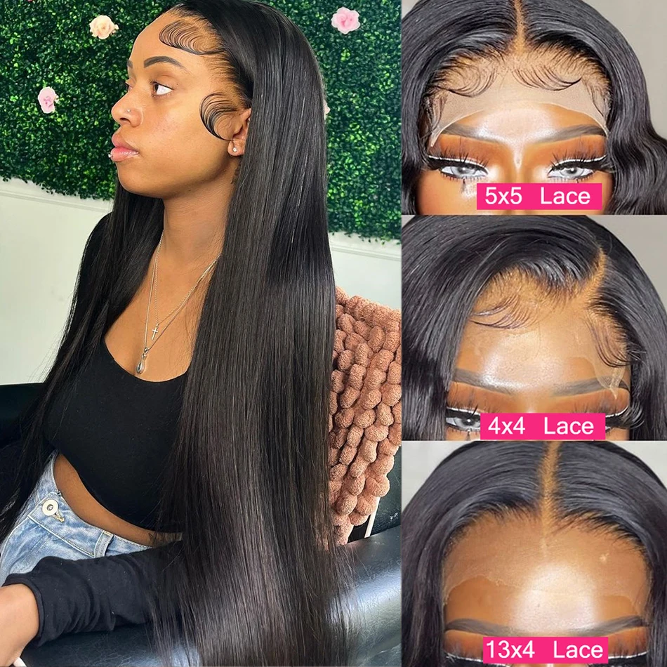 

8-30 Inch Lace Front Wig Bone Straight Human Hair Wigs Brazilian 13x4 Straight Lace Front Wig For Women 5x5 HD Lace Closure Wig