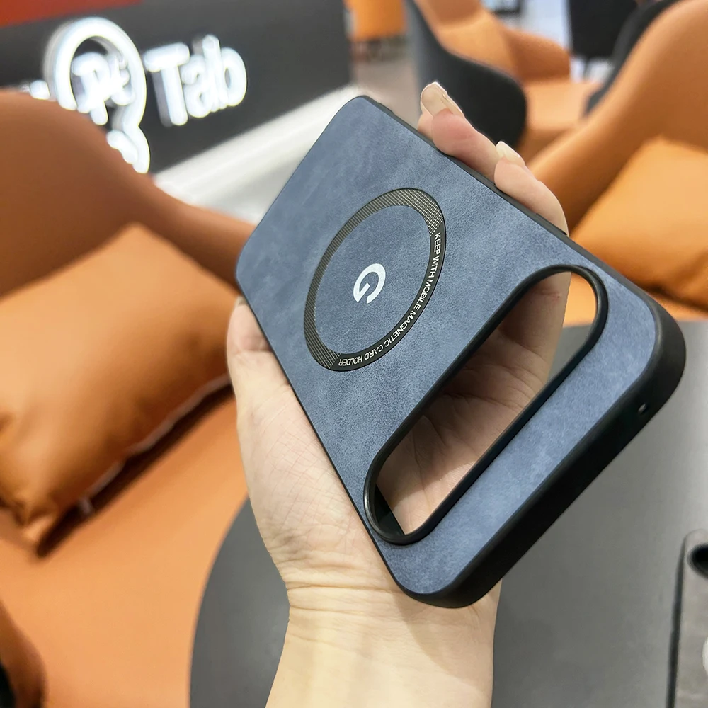 حافظة جلدية مغناطيسية من جلد الغنم لهاتف Google Pi...