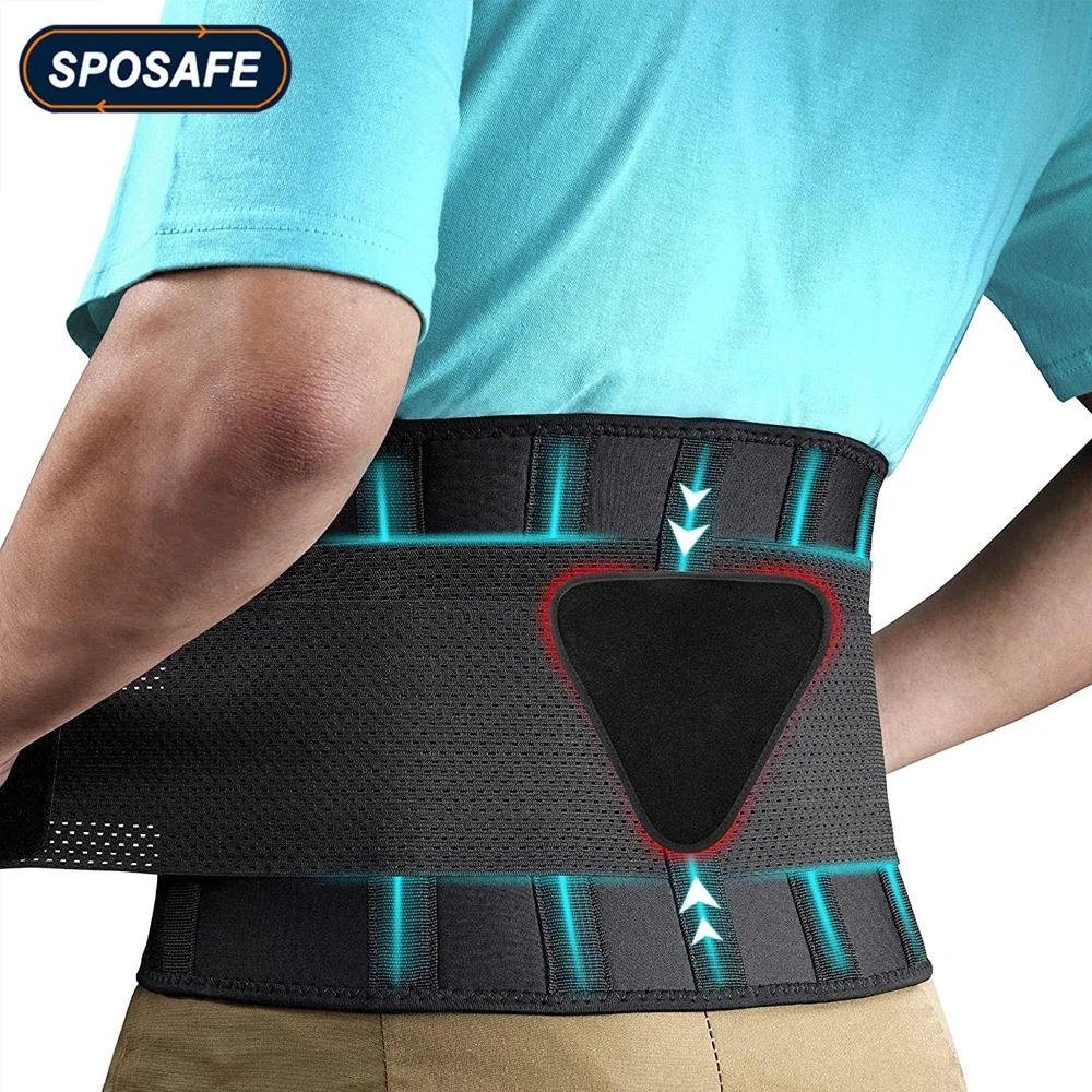 Comfy Back Support Belt For Men & Women - Relief From Sciatica, Herniated Disc & Lower Back Pain | Breathable Gray Design