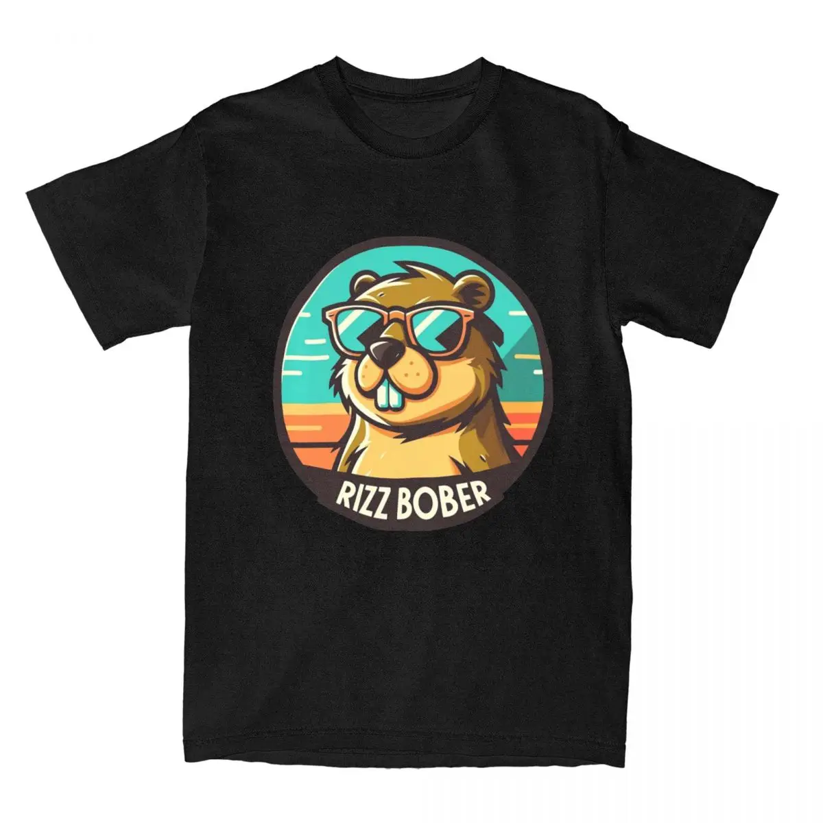 

Футболка Rizz Bober Мужская/женская с рисунком бобра
