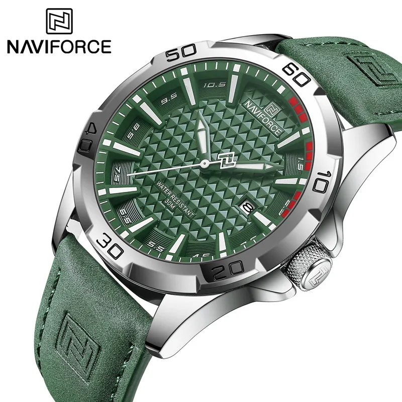 

NAVIFORCE Fashion Men Watch Sport Quartz Leather Strap Business Sport Male Wristwatches Luminous Clock Relogio Masculino 2023