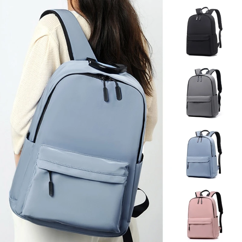 

Korean Adult Teens Large Capacity School Bag College Student Casual Solid Laptop Backpack Men Women Travel Commuter Work Bookbag
