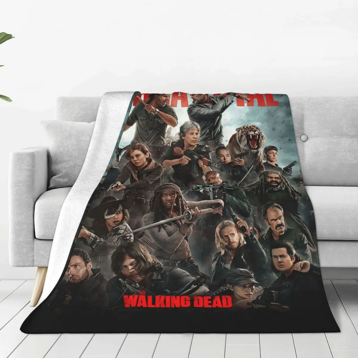 Rick Grimes Daryl Dixon Blanket The Walking Dead Horror Movie Flannel