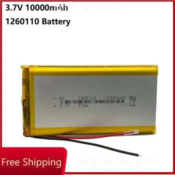 1260110 Batteria ai polimeri di litio ad alta potenza da 3,7 V 10000 mAh per batterie al litio ad alta capacità GPS Power Bank Capacità reale al 100%