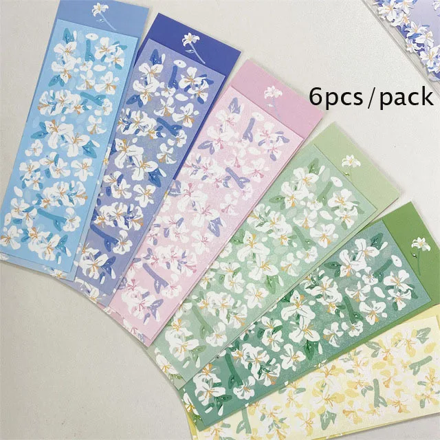 SKYSONIC 2/4/5/6/8pcs/10pcs Full Set Series Decorative Stickers Idol Card Album Scrapbooking Sticker Korean Stationery Suppliers 6pcs set