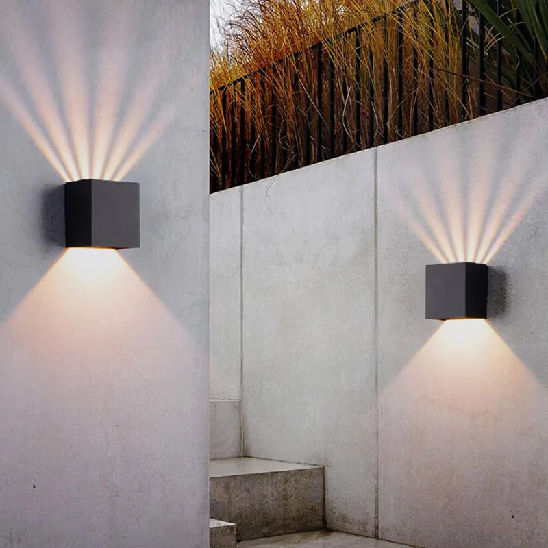 

6W Waterproof Outdoor Porch light AC85-265V Surface Mounted LED Wall Light Modern Angle adjustable Indoor Living Room Wall Lamp
