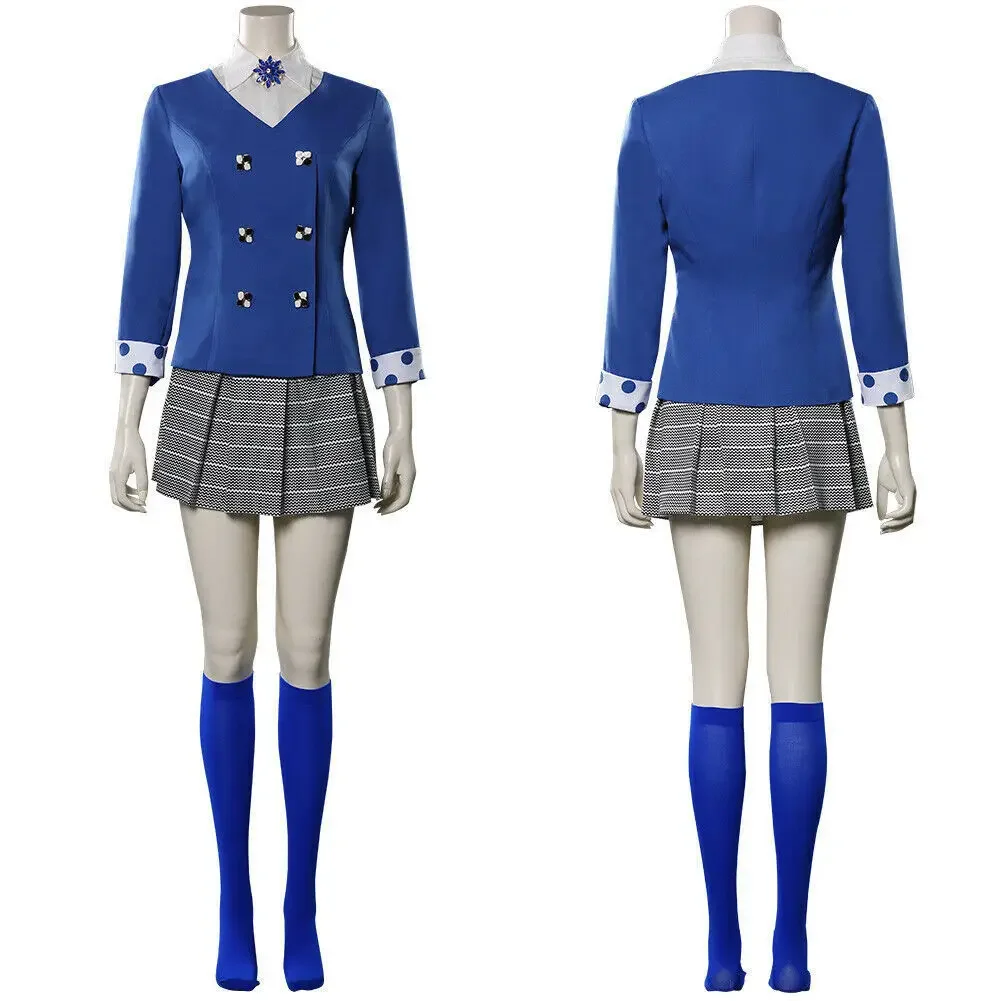 

Aboutcos Movie Heathers The Musical-Veronica Sawyer Cosplay Costume Uniform Skirt Outfits Halloween Carnival Costumes