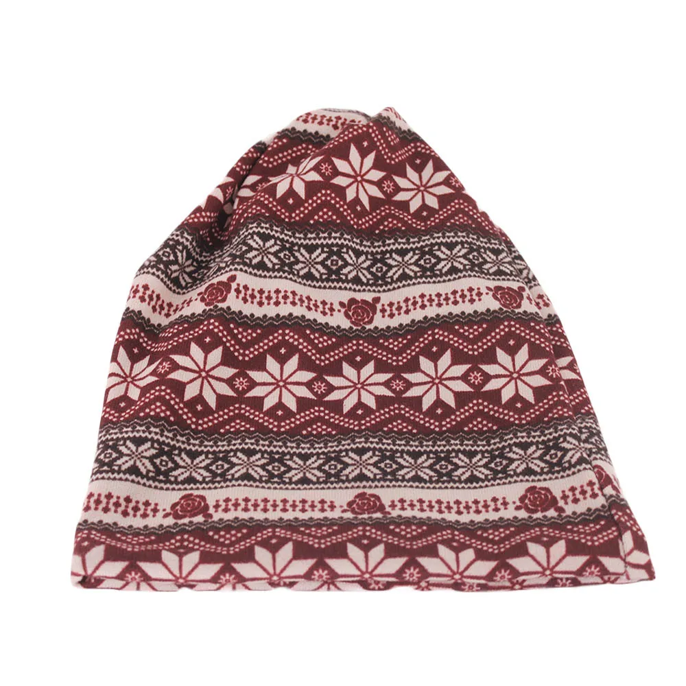 Mode Frauen Herbst Warme Mützen Skullies Schönheit Floral Outdoor Mädchen Hüte Für Dance Hip Hop Schal Motorhaube Zwei Verwendet Gorras – Detail 2