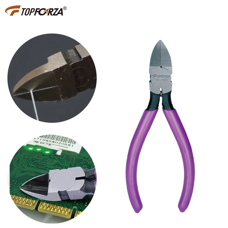 Topforza Plastic Side Cutters Diagonal Cutting Pliers Electrician Cable Shears Jewelry