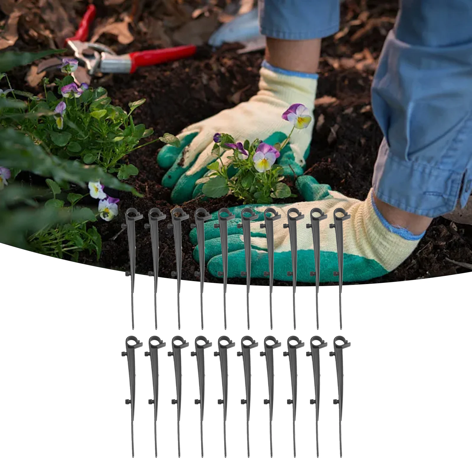 20 Pcs Plastic 150mm Keep Your Gutters Clean With Universal Gutter Brush Clips - 20pk Black BRUSH CLIPS / LEAF GUARD CLIPS