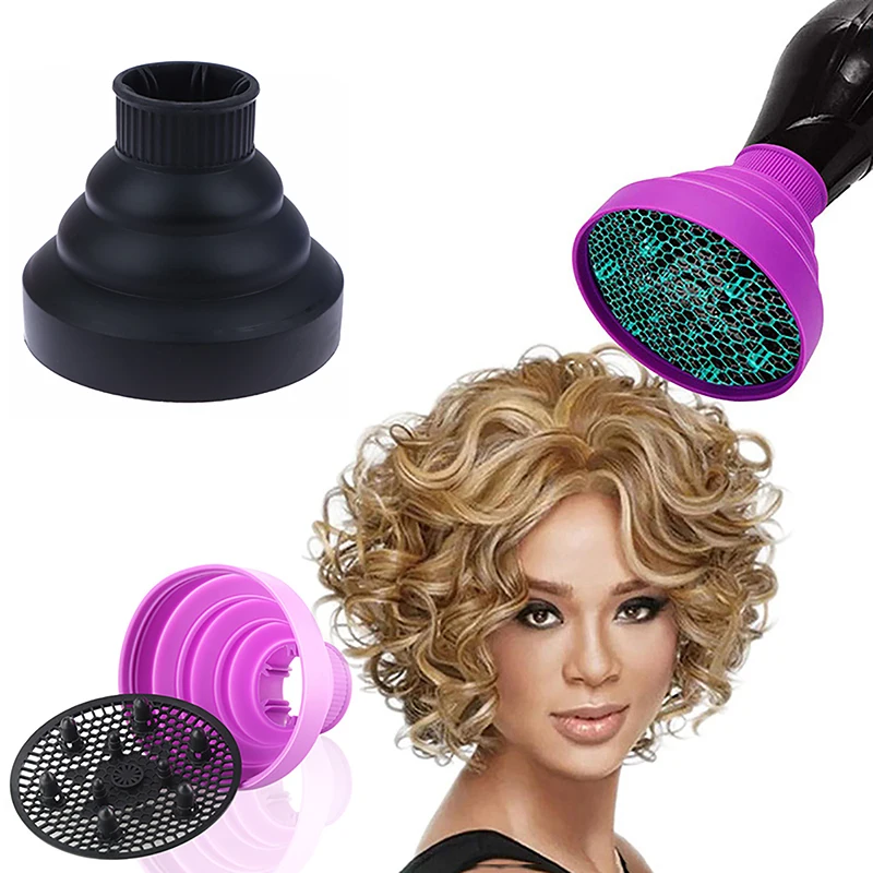 Diffusore universale in silicone per capelli ricci, per capelli colorati, adatto per strumenti per lo styling dei capelli da 4-5 cm._voghion.com