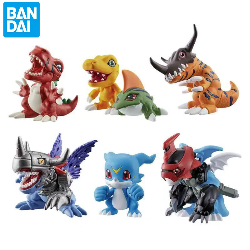 

Bandai Digimon Adventure New Collection 01 Tyranomon Greymon Agumon Betamon V-mon Paildramon Metal Greymon Anime Action Figures